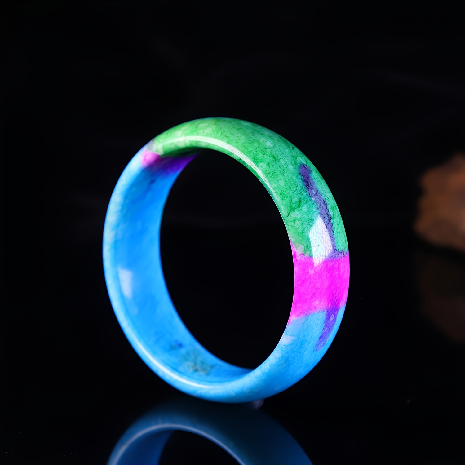 Wide Fashion Natural Stone Bracelet, Unisex Design